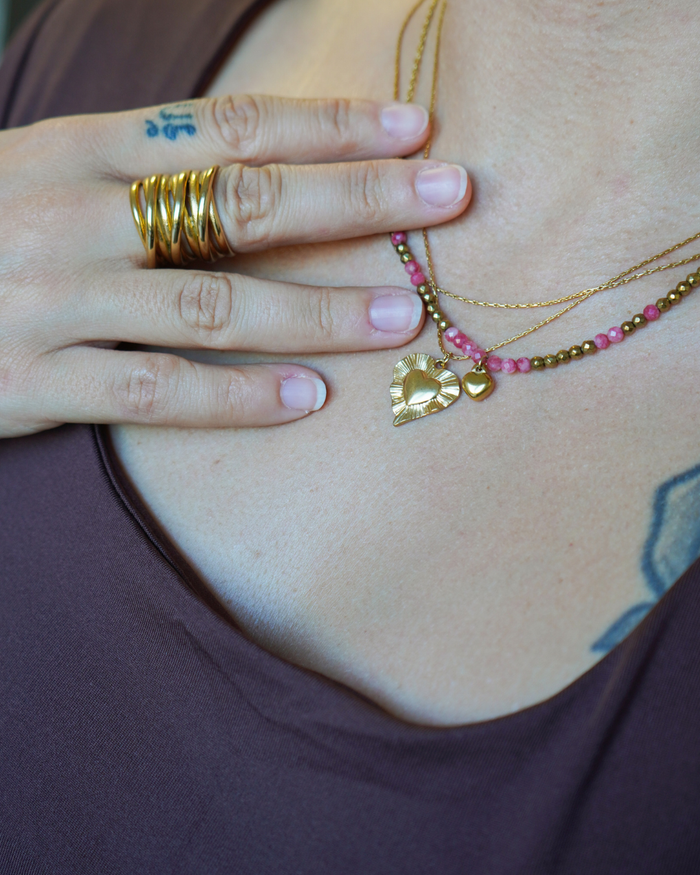 Collier triple cœur