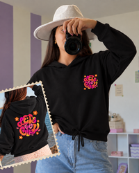 Sweat capuche (nœud) Let's go girl (❤️🩷🩶🖤)