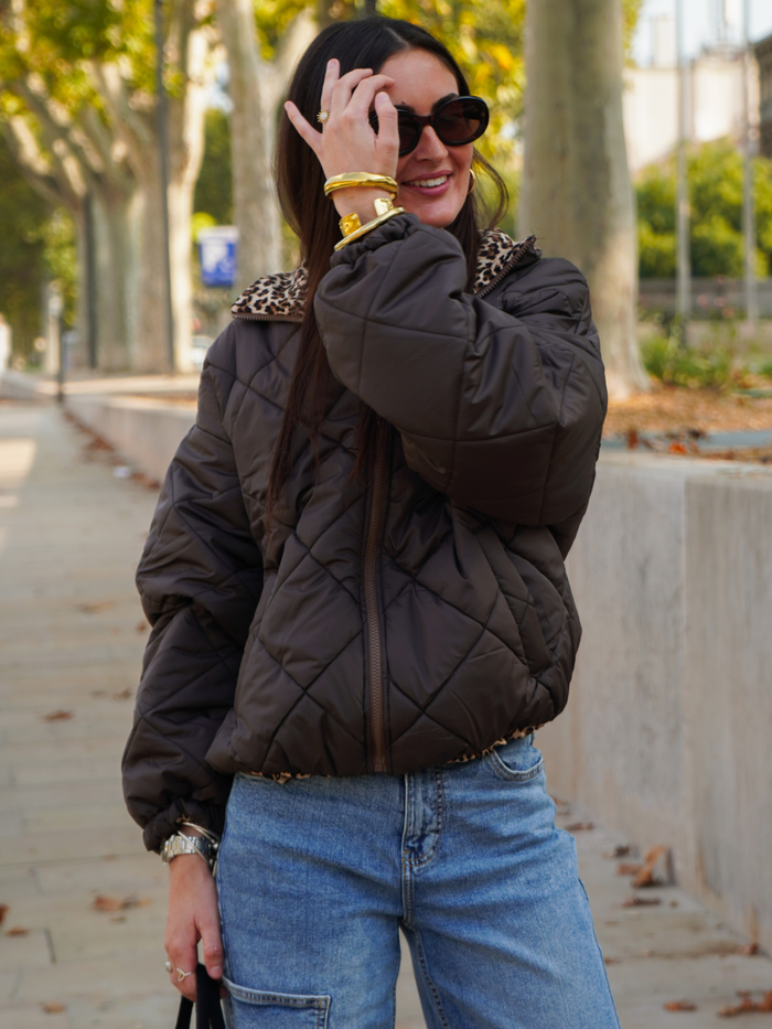 Veste réversible chocolat