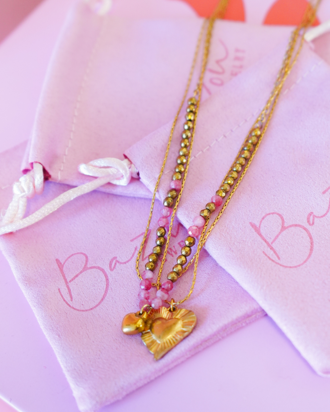Collier triple cœur
