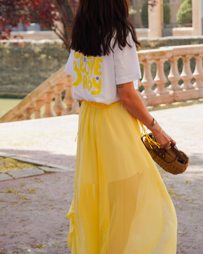 Jupe longue jaune