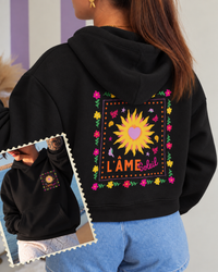 Sweat capuche (poche) l'âme soleil (🖤🩶🩷)