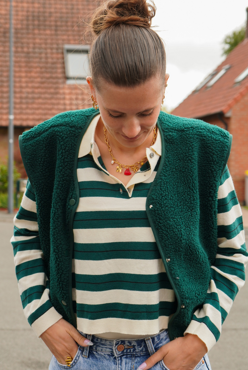 Gilet moumoute vert