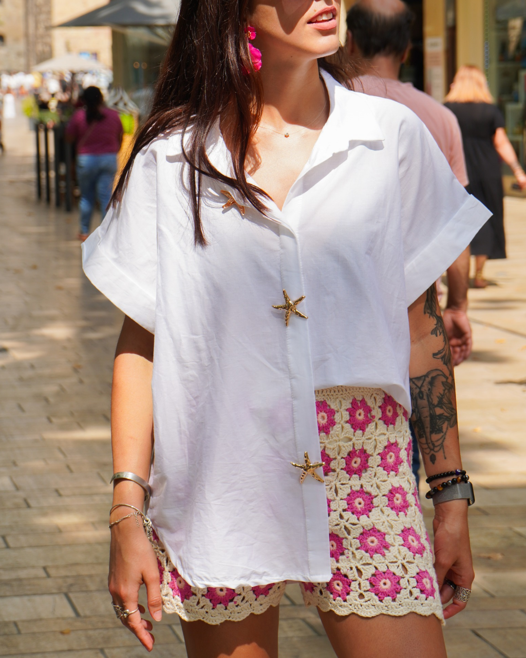 Chemise broche blanche