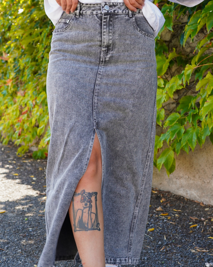 Jupe longue denim