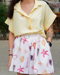Chemise broche jaune