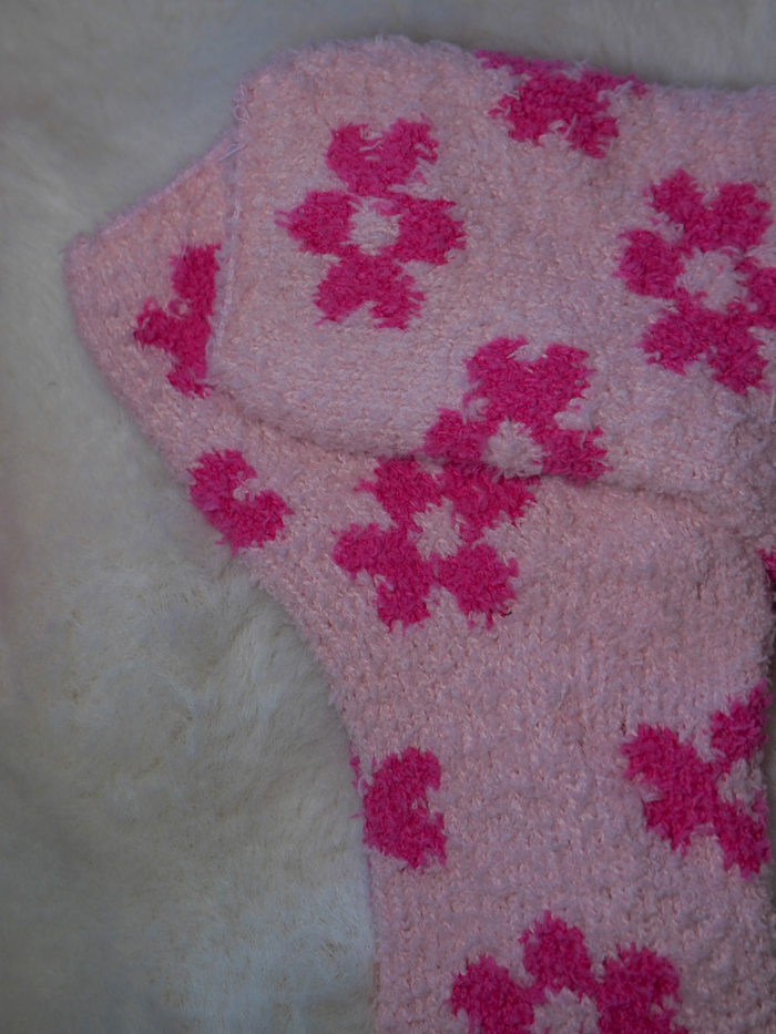 Chaussettes pilou fleurs