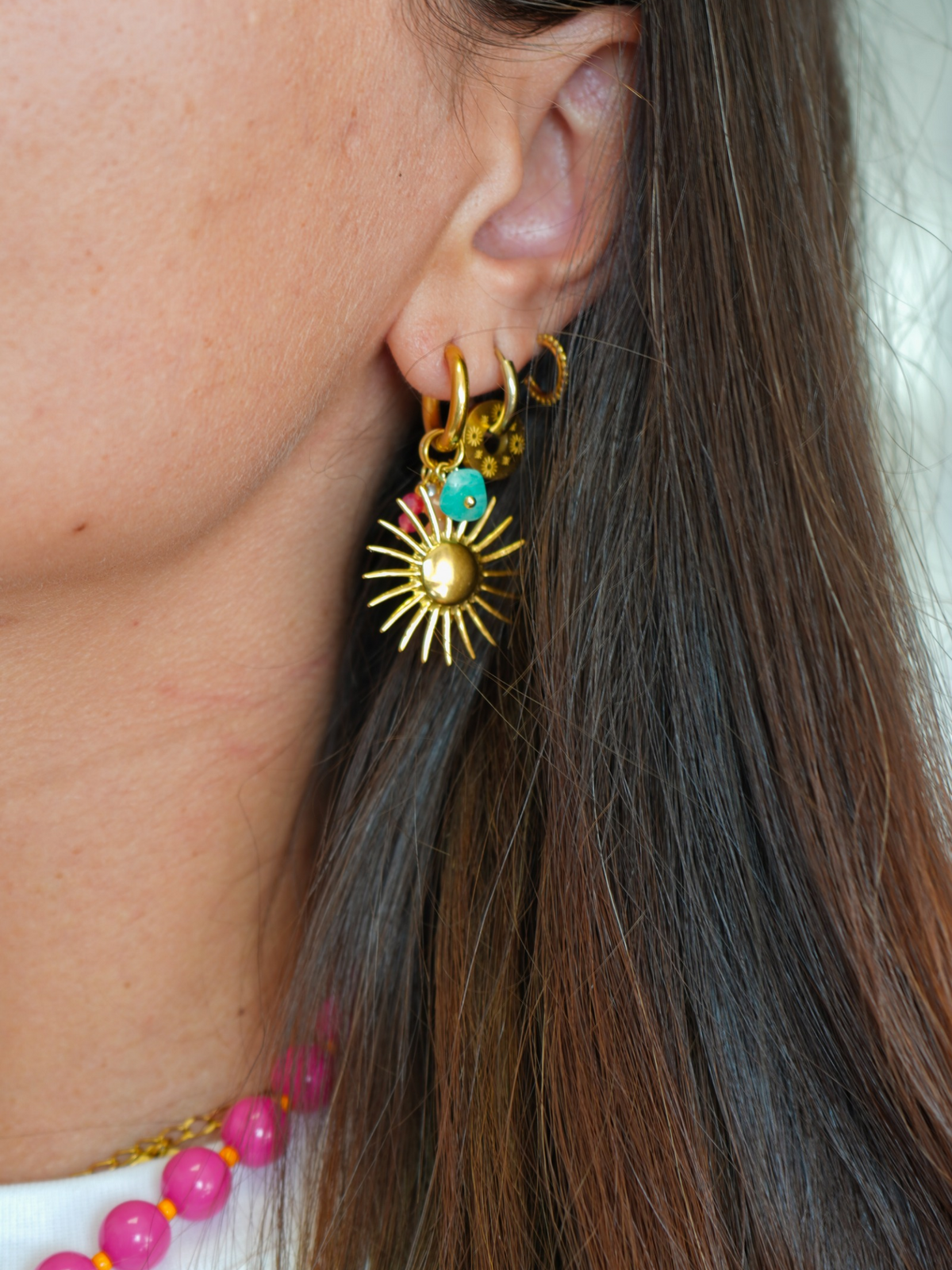 Boucles d'oreilles soleil