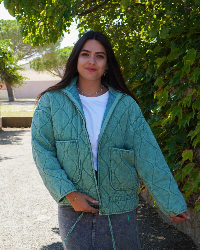 Veste matelassée verte